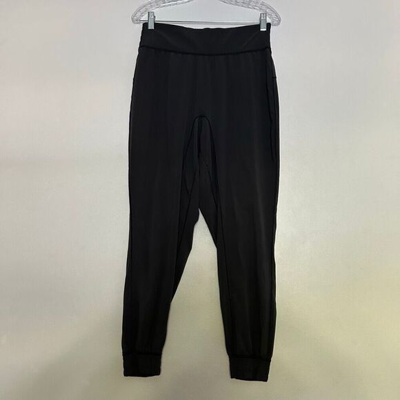 Lululemon Black Joggers Women’s Size 10 High Rise Stretch Rulu Pants - Picture 1 of 7